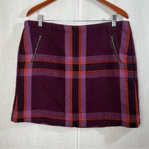 Stylus Plaid Houndstooth Mini Pencil Skirt‎ Size 14